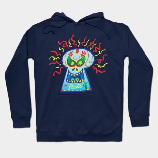 Evil Mexican sugar skull lauging mischievously Hoodie